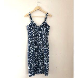 NWOT Tanya Taylor Martha’s Vineyard/vacation leopard zebra linen midi dress